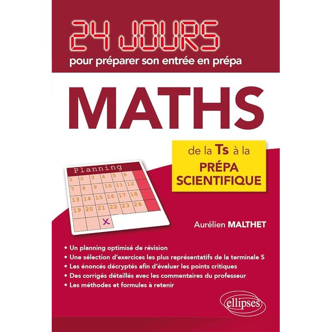 Maths 24 jours pour pr parer son entr e en pr pa c20 math prix en