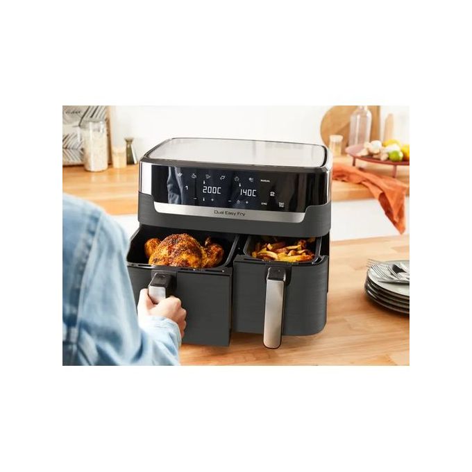 Friteuse à air Dual Easy Fry & Grill - MOULINEX - EZ905B20 au meilleur prix