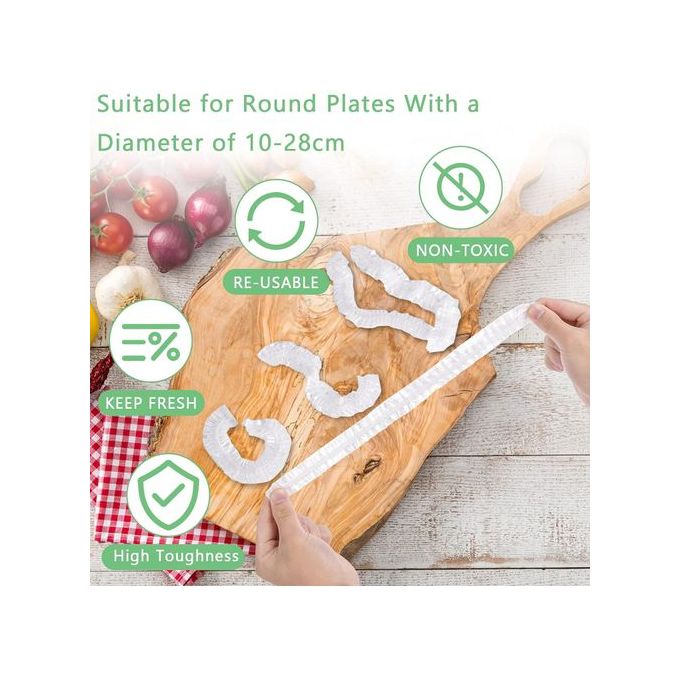 100 Couvercles Alimentaires élastiques Colorés | Pour Bols, Assiettes, Fruits | Étanches Et Sans BPA | Conservation Fraîche Et Hygiénique - 6