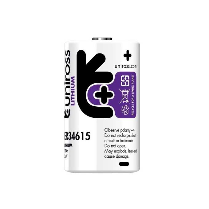 Pile rechargeable lithium UNIROSS ER34615 3.6V 19Ah