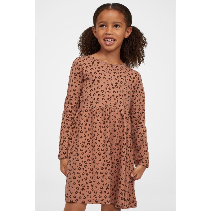 Robe Fille À Manches Longues – Marron - Prix en Algérie