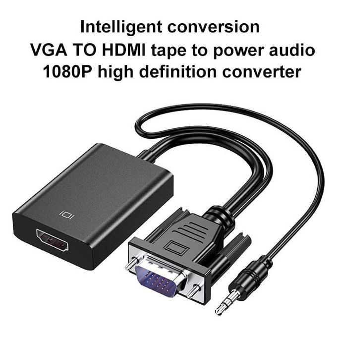 Adaptateur Convertisseur VGA mâle Vers HDMI Femelle