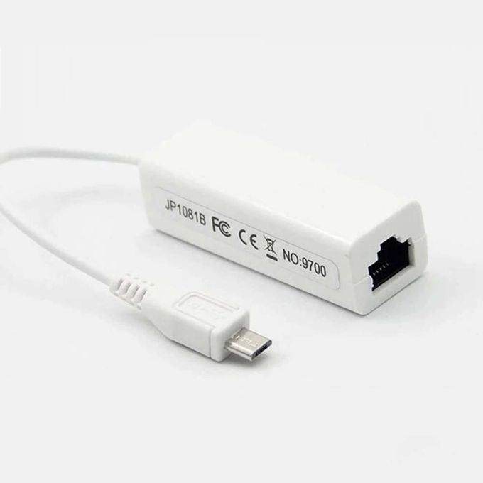 Cloverclover SF Wired Micro USB 2.0 Adaptateur réseau RJ45 LAN Card Vitesse Rapide 10M 100Mbps 