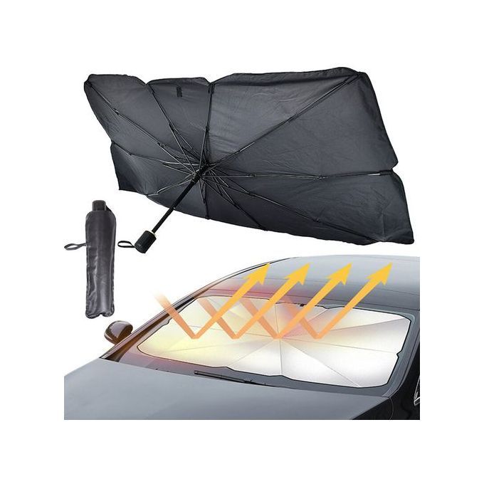  Pare-Soleil Intérieur pour Pare-Brise de Voiture, Parasol  Parapluie pour SUV et Camion, Dessin Breveté (125X65 cm pour Auto Petit)