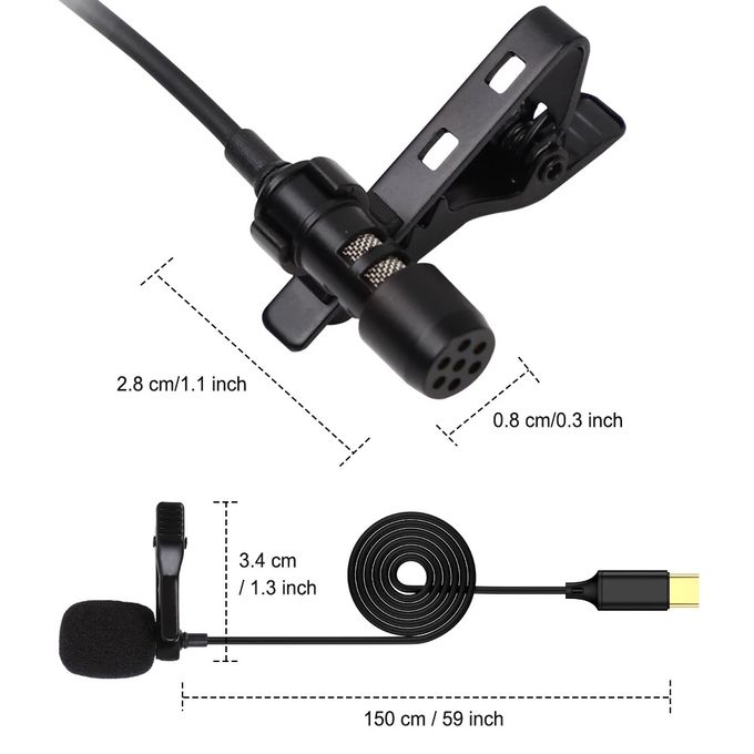Puluz - Micro Cravate Lavalier type USB-C - Microphone - Rue du Commerce