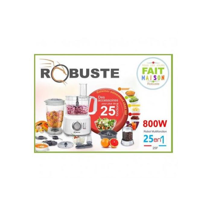 Robot Multifonction - 8 Accessoires 25 Fonctions - 800 W - 25F - Blanc -  Prix en Algérie