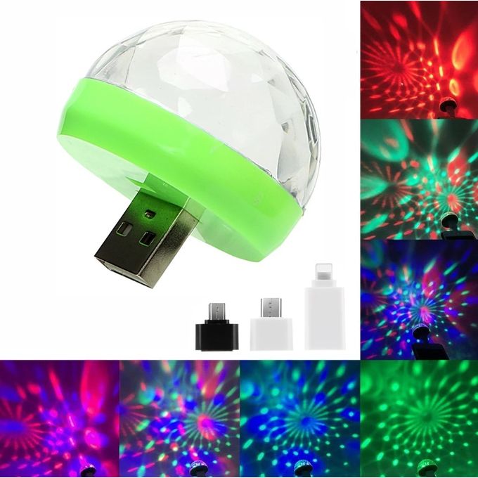 Voiture USB LED Ambiance Lumière Mini Portable USB Disco Ball Fête D'a –  X10 Maroc