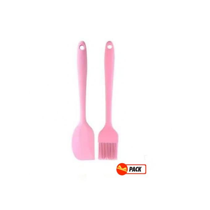 Pack De 04 Louche, Cuillère, Spatule Et Écumoire (Maryse) En Silicone -  Rose - 32 cm - Prix en Algérie