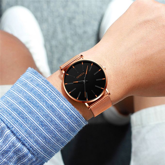 Luxe Acier Inoxydable Analogique Numérique Montres Pour Hommes Hommes