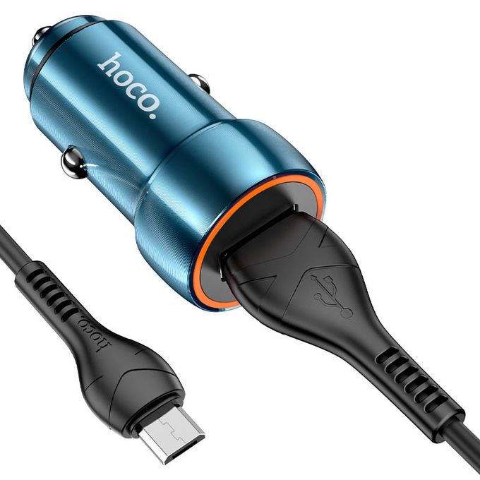 Chargeur de voiture Z46 Blue Shield QC3.0 avec câble/ Type Micro-USB -  Prix en Algérie