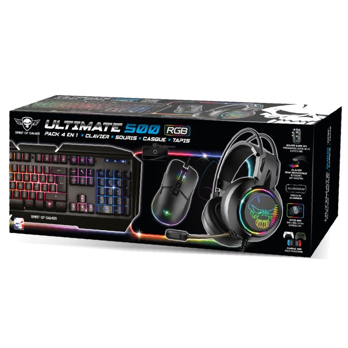 Pack 3 In 1: Clavier Gamer-Souris Gamer- Tapis Anti-Dérapant 100% RGB  CLS-MK500 - Prix en Algérie