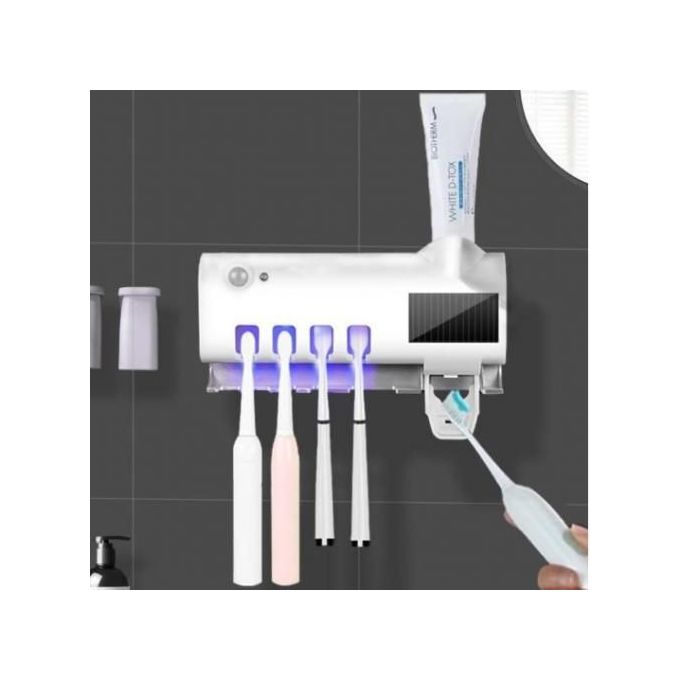 Double distributeur automatique de dentifrice DENSAIL, porte-brosse à dents  électrique | bol