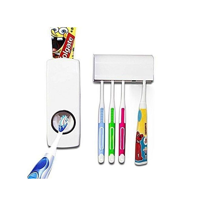 Distributeur Dentifrice Automatique + Porte Brosses A Dents – superprixdz