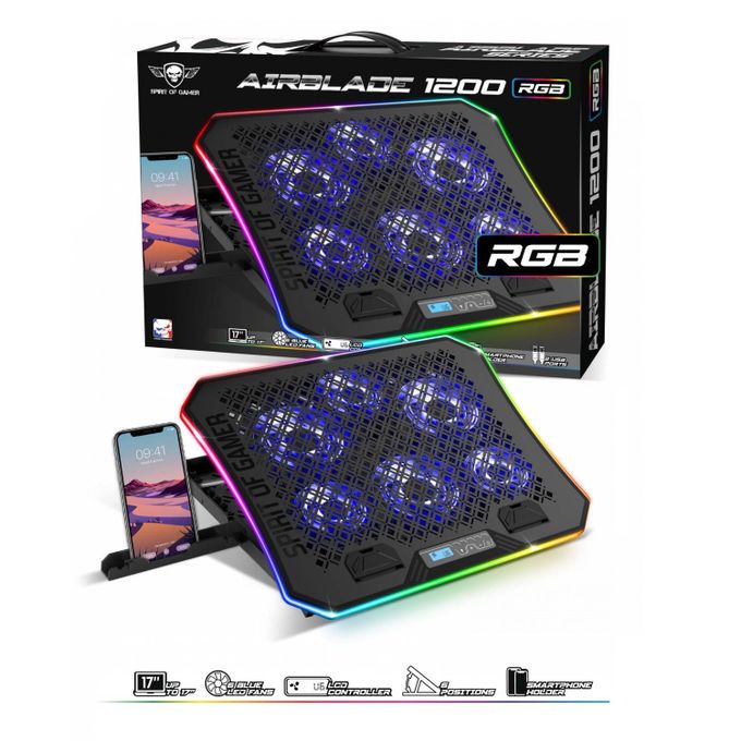 Refroidisseur Spirit of gamer Airblade 1200 RGB Support ordinateur portable  17 - Prix en Algérie
