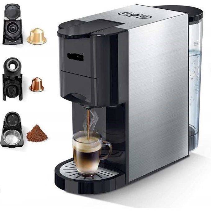 Machine à café 2 en 1 à capsules Nespresso et café moulu