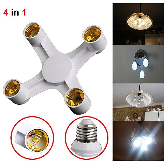 4 pièces de support de lampe à douille d'ampoule en céramique