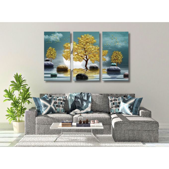 Tableau decoration murale 3 en 1 Paysage - 122 - EMAFMARKET