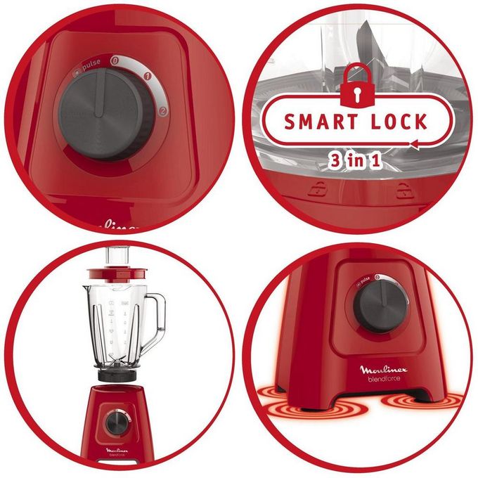 Blender Multifonctions Avec Système Smart Lock 2 Vitesses 2 Litres 600W  Moulinex LM420510 - imychic