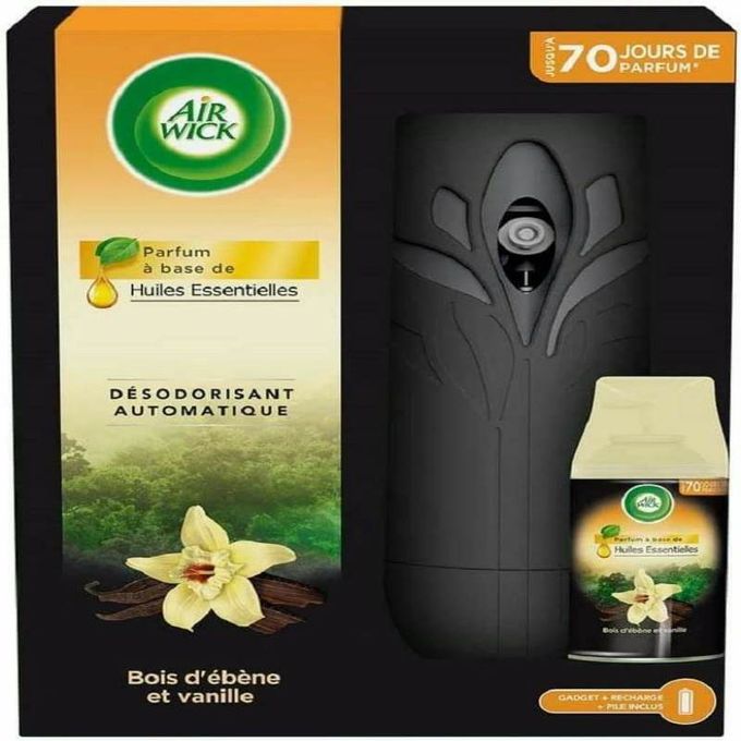 Desodorisant Maison spray automatique Huiles Essentielles Bois d'Ebène et  Vanille 70jours parfum