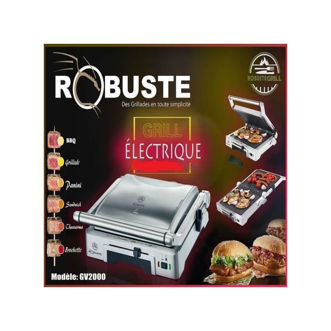 Panineuse & Grill Viande / Barbecue -900 Watts - Inox - Prix en Algérie