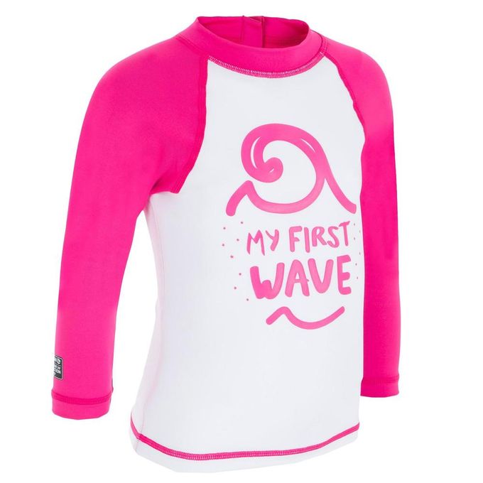 Tee Shirt Anti Uv Surf Top 100 Manches Longues Bebe Blanc Rose Recycle Prix En Algerie Jumia Dz