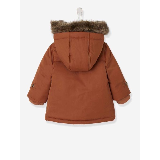 Parka A Capuche Bordee Fausse Fourrure Bebe Garcon Marron Prix En Algerie Jumia Dz