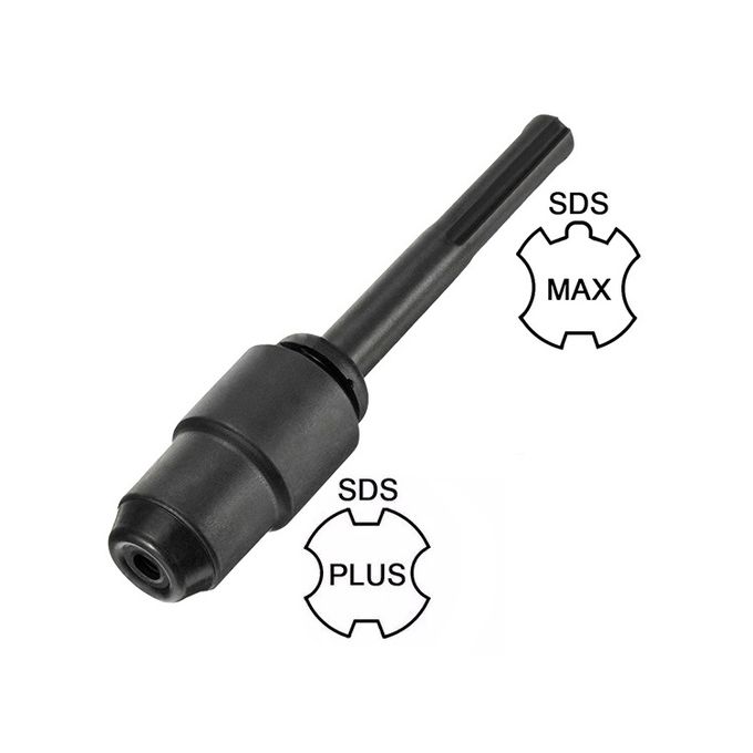 Adaptateur SDS Max Vers SDS Plus pour Marteau Perforateur Noir