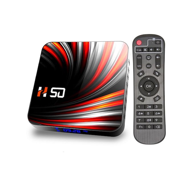 Tv Box - H50 Android 10.0 4K - Wifi 5G - 4Gb Ram - 64Gb Rom - Noir/Colorée  - Prix en Algérie