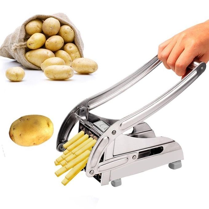 Coupeur de Pommes de Terre, 5in 1 Pommes de Terre en Acier Inoxydable Coupe-Fruits  Chipper