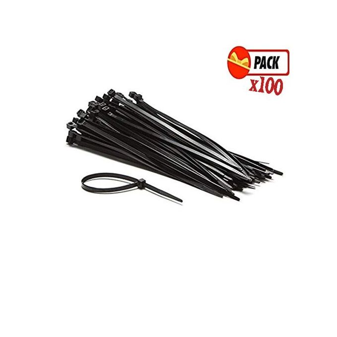 ATTACHE-CABLES taille 2, noir, pack de 100