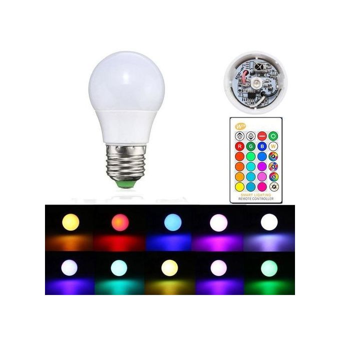 Lampe Led Rgb Pour Décoration Et Fête Avec Télécommande - Blanc - Prix en  Algérie