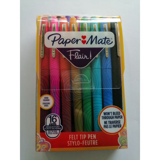 Feutres pointe moyenne Flair PaperMate couleurs vives