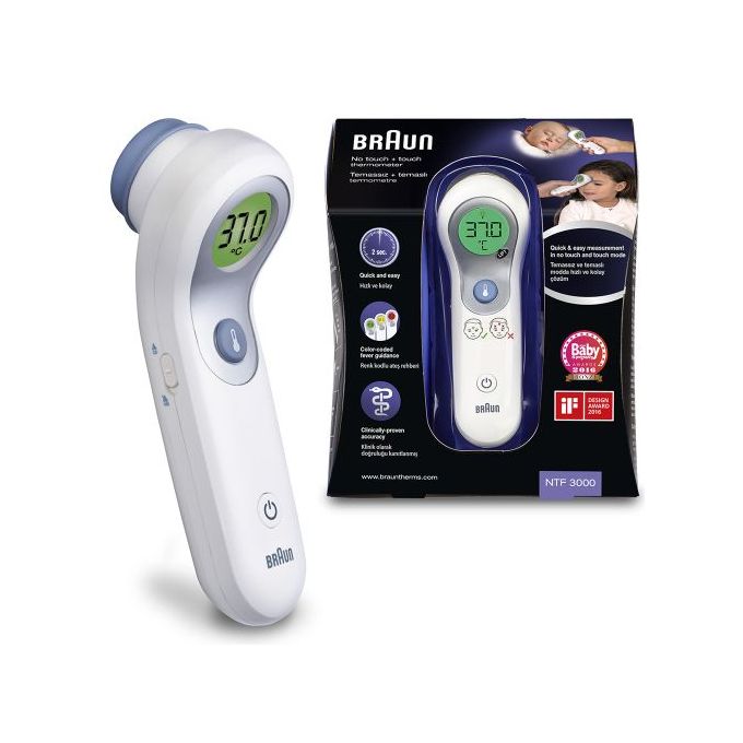 Braun Thermomètre sans contact+frontal NTF 3000 (4022167300263) - Phar