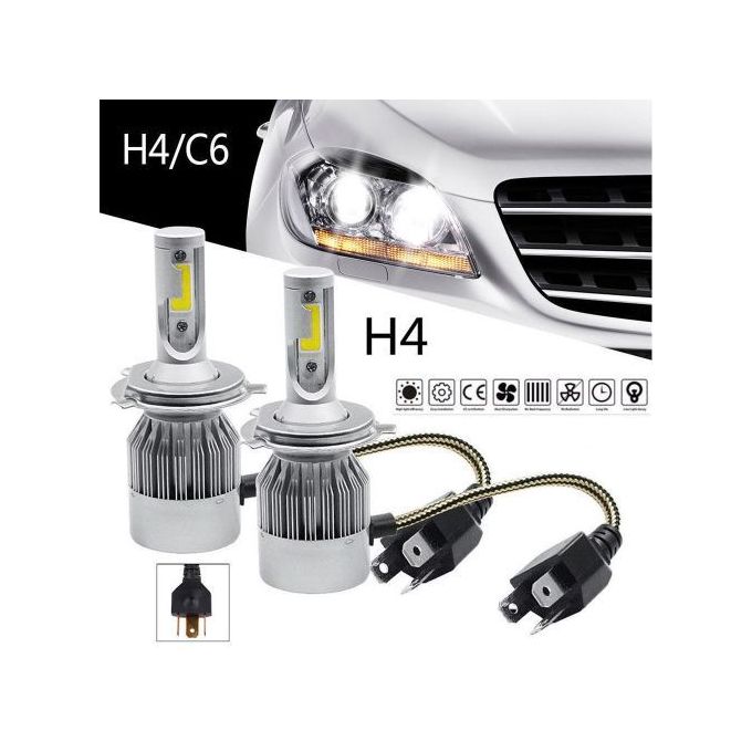 Lampe Led (Code Phare) - C6 - H4 - Prix en Algérie