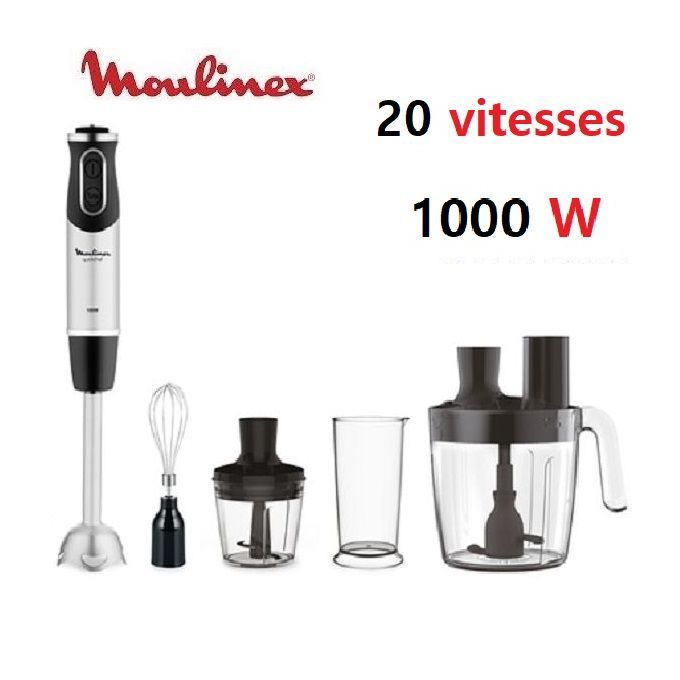 Moulinex QUICKCHEF Mixeur Plongeant Dd655D10 1000W Acier Inoxydable - Alger  Algérie