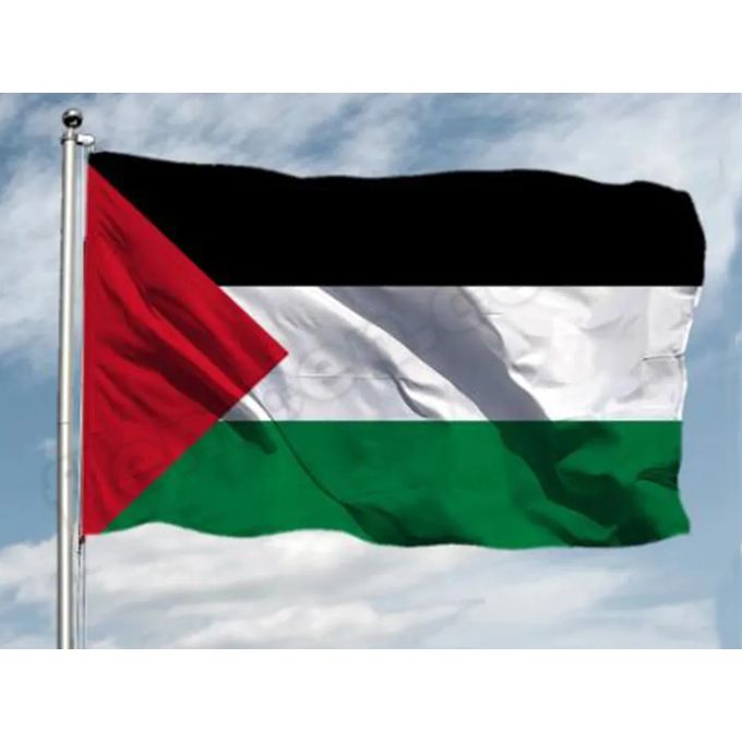 Drapeau De Palestine Tissu satin Sans Support 140 cm X 90 Cm