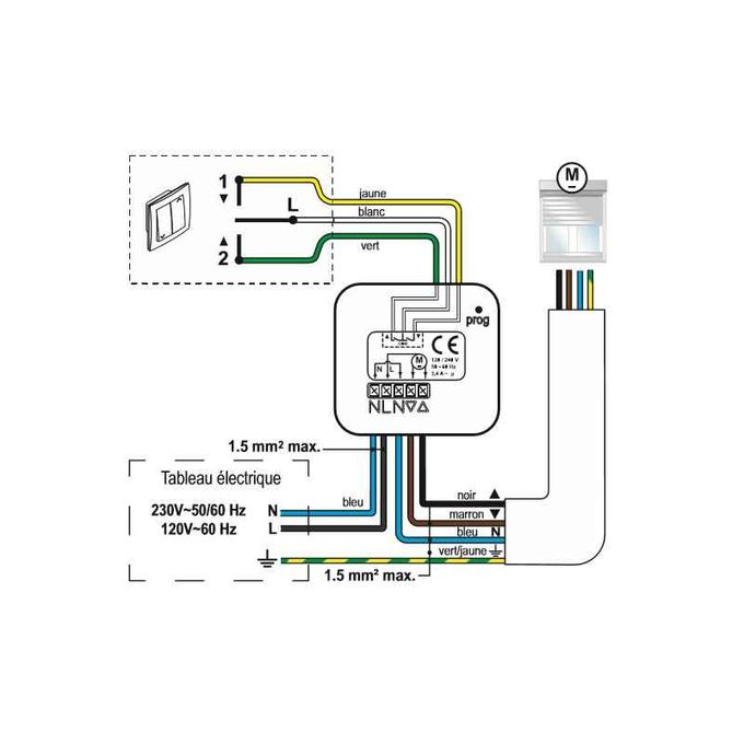 Schéma électrique Volet Roulant Commande Radio Somfy