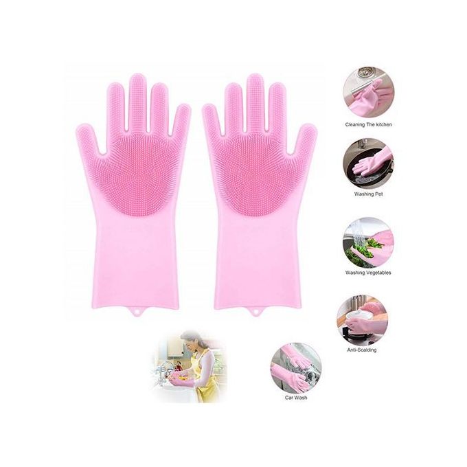 1 Paire De Gants Longs En Polaire Avec Brosse En Silicone, Gants  Réutilisables, Antidérapants, Blanchisserie, Cuisine, Jardinage, Lavage  D'animaux Domestiques, Gants De Ménage Imperméables, Grande Taille, Rose,  Jaune