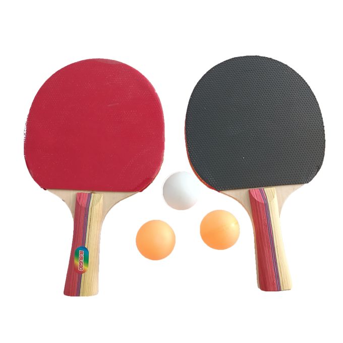 BLISTER 2 RAQUETTES PING PONG + 3 BALLES