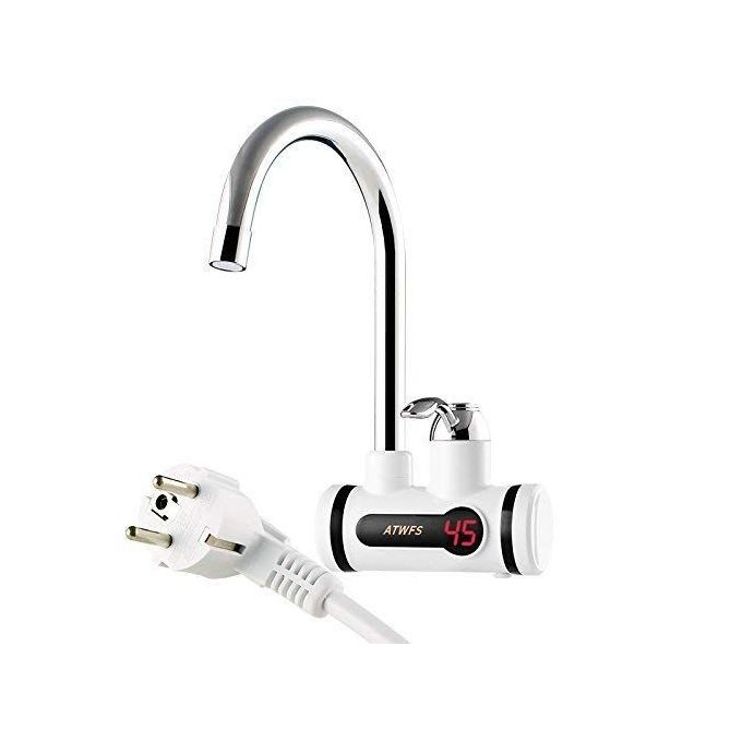 Type de connexion de robinet d'eau chaude électrique Zoosen Robinet d'eau  chaude instantanée Prise EU, Style: Blanc