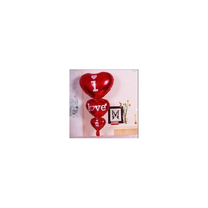 Ballon De Décoration fête en Aluminium I LOVE U - 11 pcs - Prix en