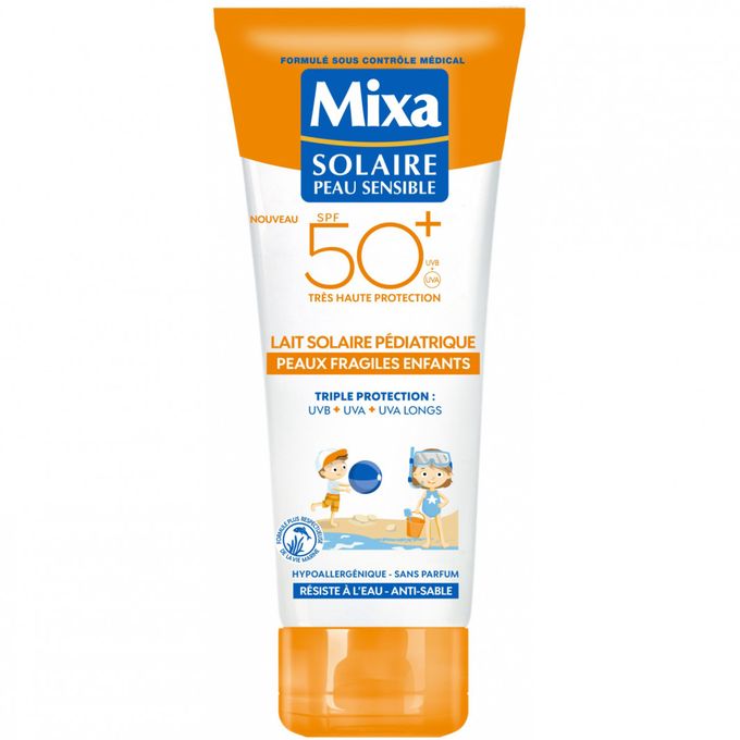 Lait Solaire Pédiatrique Peaux Fragiles Enfants Triple Protection Spf 50+  200Ml - Prix en Algérie