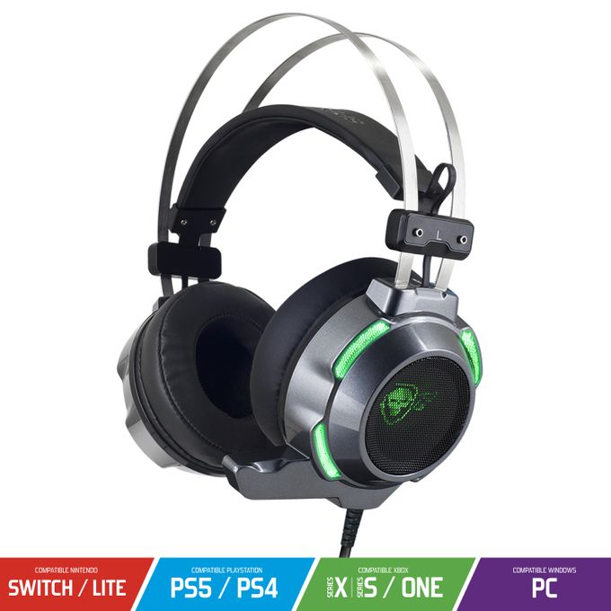 CASQUE FILAIRE LED GAMING COMPATIBLE PC - SWITCH - PS4 - PS5 - XBOX