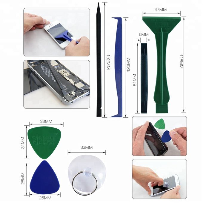 Vhbw Kit d'outils de réparation pour smartphone, tablette, écran