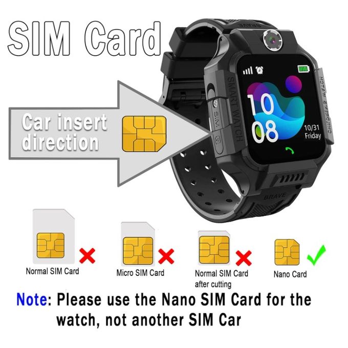 Montre Connectée Pour Enfants - SMART 2030 C002 - Montre intelligente pour  garçons et filles avec aide SOS - carte SIM - 14 jeux de puzzle - Musique -  Lecteur MP3 MP4 