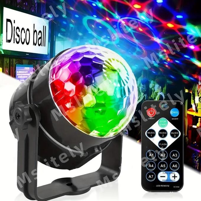 Boule Disco LED Rechargeable USB - Changement De Couleurs Avec Le Son, Ventouse Et Bracelet Inclus - Pour Fête, Chambre