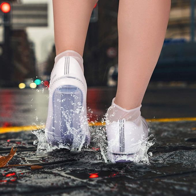 Couvre-chaussures imperméables en silicone, bottes de pluie coordonnantes,  baskets réutilisables, protecteur de chaussures, 1 paire - AliExpress