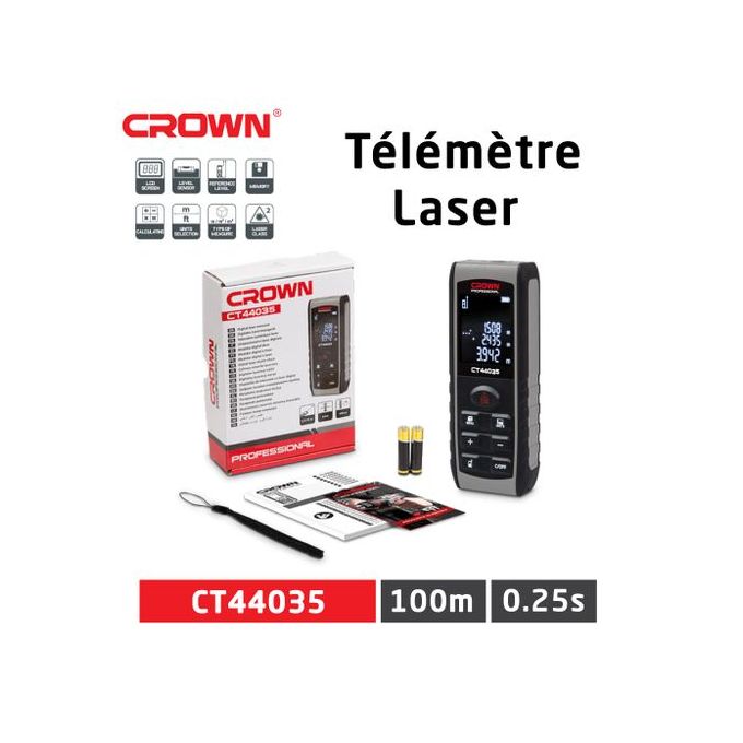 Télémètre Laser 100m CROWN