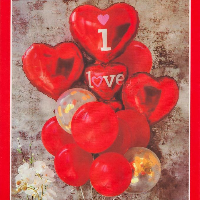 Ballon De Décoration fête en Aluminium I LOVE U - 11 pcs - Prix en