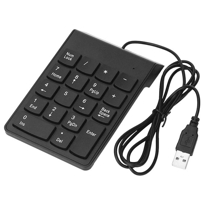 Generic clavier numérique filaire , pavé numérique extensible USB 19  touches portable à prix pas cher